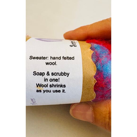 Handmade Asheville NC Felted Soap in a Sweater - Vanilla Cinnamon - Picture 6 of 6